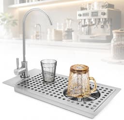 Tafelvaatwasser - Glazen spoeler - Snel glazen reinigen - Hoge druk sproeiers - 40 x 21 cm - Zilver — thumbnail 1