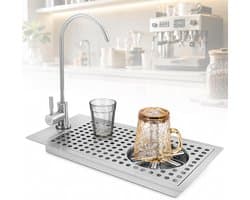 Tafelvaatwasser - Glazen spoeler - Snel glazen reinigen - Hoge druk sproeiers - 40 x 21 cm - Zilver