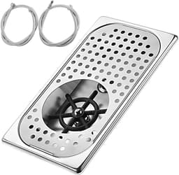 Flessenwasmachine Glazenspoeler - Bekerspoeler Spoelbak - Snel Glazen Reinigen - Multi-hoek Wateruitlaat - 38 x 22 x 9 cm - Zilver — thumbnail 1