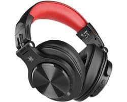OneOdio Fusion A70 Zwart/Rood – Draadloze Over-Ear Koptelefoon – DJ & Studio – Hi-Res Audio
