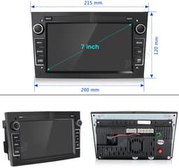 Junsun Android 15 Autoradio Geschikt Voor Opel Astra H Corsa C & D Agila Combo Antara Vectra Zafira Meriva, Draadloze CarPlay & Anfriod Auto, 7-inch zwart Touchscreen - Bluetooth, GPS-Navigatie - SWC & WiFi, FM & USB, Plug & Play, DSP, Quad-Core — thumbnail 2