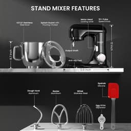 Mixer met Mengkom - Keukenmachine - Keukenrobot - Koken — thumbnail 4