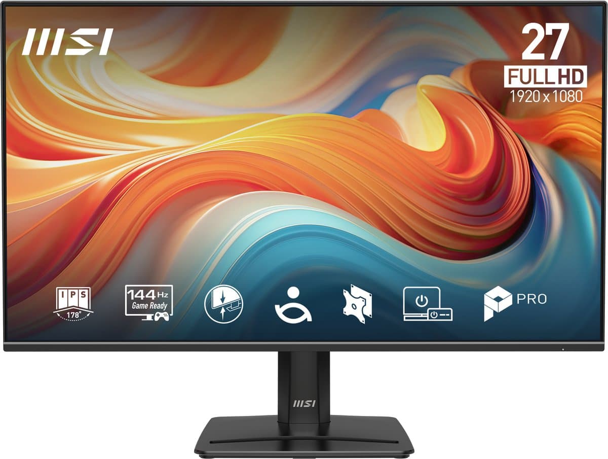 MSI PRO MP271 E14A - Full HD Monitor - 144hz - 27 inch - Speakers — afbeelding 1