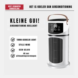 Aurixi® Airco Zonder Afvoerslang - Luchtkoeler - Aircooler - 7 Standen - Mobiel - Wit - 16cm x 16cm x 16cm — thumbnail 2