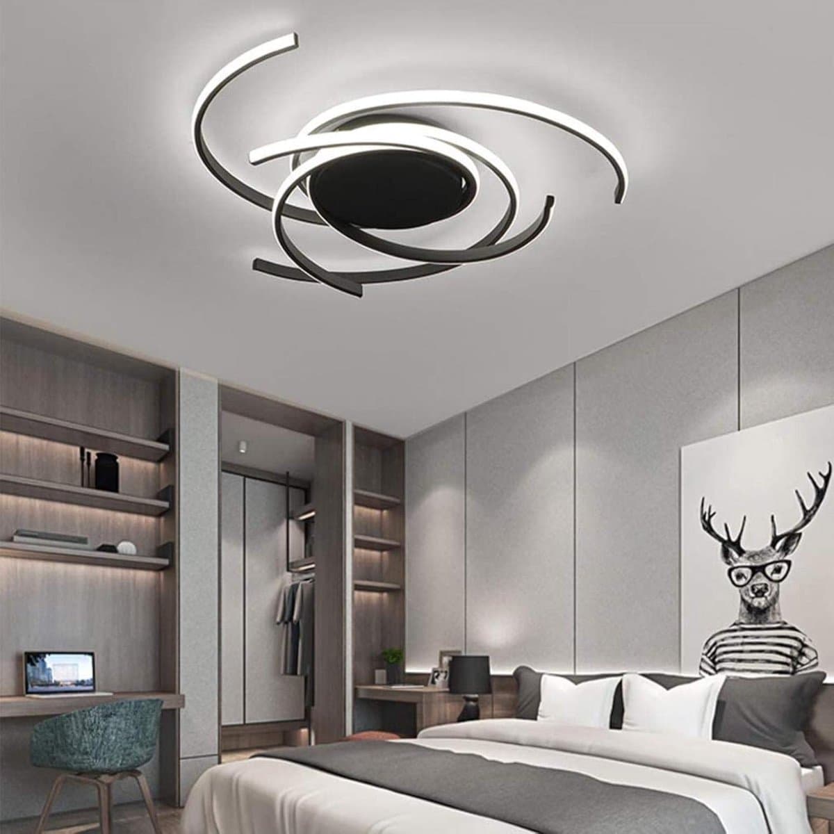 Dimbaar LED Plafondlamp Spiraal Bloem Design Kroonluchter voor Eetkamer en Woonkamer — afbeelding 1