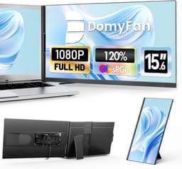15,6-inch Draagbare Externe Laptop Monitor 1080p FHD IPS Scherm - 120% sRGB - HDMI, USB-A & Type-C Aansluiting - Plug & Play voor Windows, Mac & Android — thumbnail 1