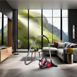 REN® Steelstofzuiger met snoer - Steelstofzuiger - Stofzuiger - Grijs/Rood - ‎35cm x 27cm x 41cm — thumbnail 2