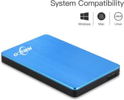 Draagbare Externe Harde Schijf 500GB USB 3.0 Opslag voor PC, Mac, PS4 - Blauw — thumbnail 5