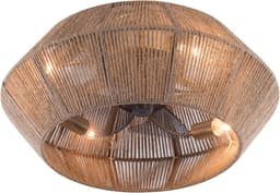 Plafondventilator met licht - Ventilatorlamp - Kamers Koelen - 6 Snelheden Timer - 46 x 18 cm - Bruin — thumbnail 5