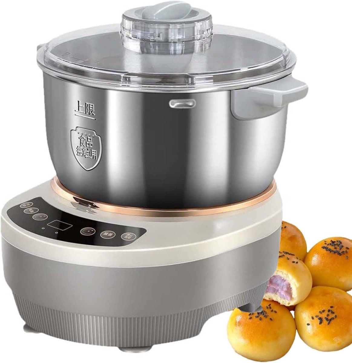 Deegmixer - Keukenmachine Kneedmachine - Professioneel Bakken - Met Fermentatiefunctie - 5L of 7L - Zilverkleurig — afbeelding 1