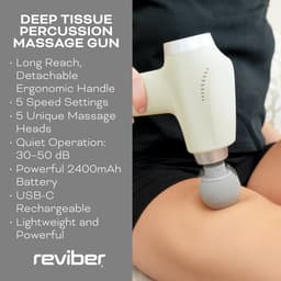 Reviber RV-MALP Gen 3 Deep Tissue Percussion Massager - USB oplaadbaar - 5 opzetstukken - verlengbare handgreep — thumbnail 5