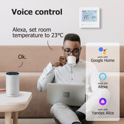 Slimme Wifi Thermostaat voor Elektrische Vloerverwarming met Touchscreen en App Bediening — thumbnail 4