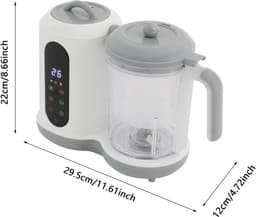 Elektrische Keukenmixer - Keukenmachine Multimixer - Snel Ingrediënten Bereiden - 450W Krachtige Motor - 400ml Inhoud - Wit — thumbnail 5