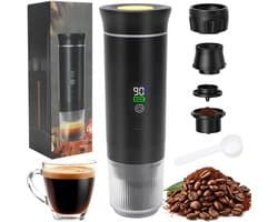 Aura® Draagbare Koffiemachine - Blender To Go - Draagbare Blender - Zwart - 9cm x 9cm x 21cm