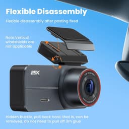 Auto Dashcam 2.5K QHD met 3.4 inch IPS Scherm — thumbnail 4