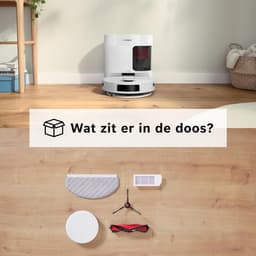 Bosch Spotless + BCRD1W Robotstofzuiger met Dweilfunctie, 11,000 Pa Zuigkracht, Statische natte dweil, Droog servicestation, Smart Vision Infrarood Navigatie, Bosch Home Connect App, Wit — thumbnail 2
