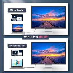 Externe USB 3.0 naar HDMI Adapter Kabel 1.5m voor 2 Schermen - 1080p Full HD — thumbnail 4