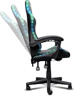 Trust GXT 704 Roniq - Comfortabele Gamestoel - RGB Verlichting - Verstelbare Rugleuning - Tot 110 kg - Zwart — thumbnail 2