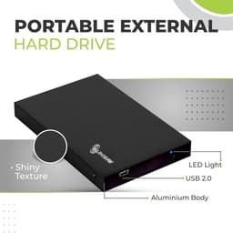 RFWR® Draagbare Externe Harde Schijf 1 TB - USB 2.0, Snelle Gegevensoverdracht, Compatibel met Laptop, PC, Mac — thumbnail 4
