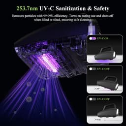 Mijtzuiger voor matrassen met UV-licht, 15 kPa, 60 °C hete lucht, 450 W, dubbel borstelsysteem voor stof en dierenharen — thumbnail 4