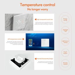 SnelShoppen - Slimme Thermostaat met WiFi, Temperatuurcontroller, Weekprogrammeerbaar, Touch Control/Mobiele App/Stembesturing, Geschikt voor Water/Ga — thumbnail 5