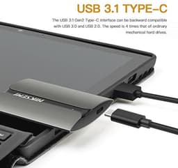 Externe SSD 1TB USB 3.1 Type-C | Draagbare Mini Harde Schijf tot 560 MB/s — thumbnail 4