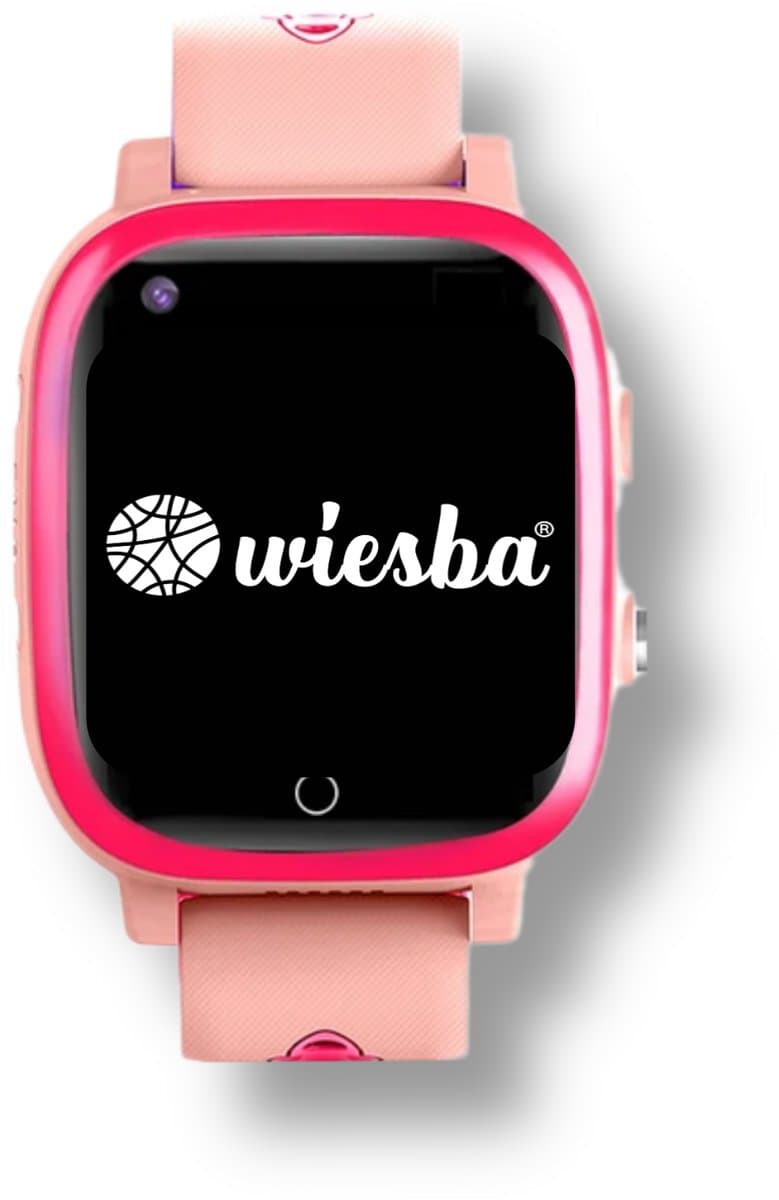 Wiesba WB15 - smartwatch kinderen - gps horloge kind - kinderhorloge bellen - gps tracker kinderhorloge - kinderhorloge met gps - kinderhorloge - Roze — afbeelding 1