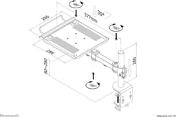 Neomounts NOTEBOOK-D100 Laptop Bureausteun Zwart — thumbnail 2