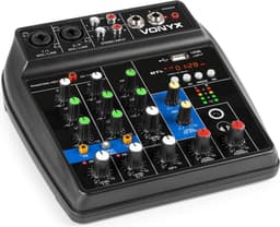 Mengpaneel USB - Vonyx VMM100 - Audio mixer 4-kanaals met Bluetooth en USB mp3 speler — thumbnail 1
