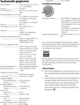 Pioneer GM-DX874 - Autoversterker - 4 kanaals - 1200 W — thumbnail 5