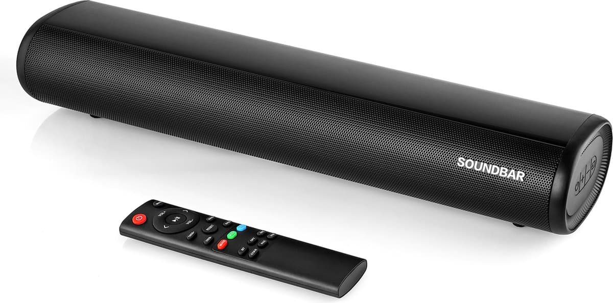 Mini soundbar - soundbar voor tv - computer-soundbar met Bluetooth 5.0 - bekabelde en draadloze pc-luidspreker - home-audiosysteem voor thuisbioscoop/gaming/projectoren — afbeelding 1