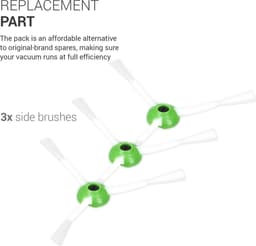 kwmobile robotstofzuiger reserve vervangingsonderdelen set - Compatibel met Roomba e5/ i7 en i7+ robotstofzuiger - 3 Borstels - Compatibel met iRobot — thumbnail 2