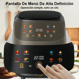 Luchtfriteuse - Met Touchscreen - Temperatuurregeling En Display - Programmeerbaar - 2400W - 8 Liter — thumbnail 2