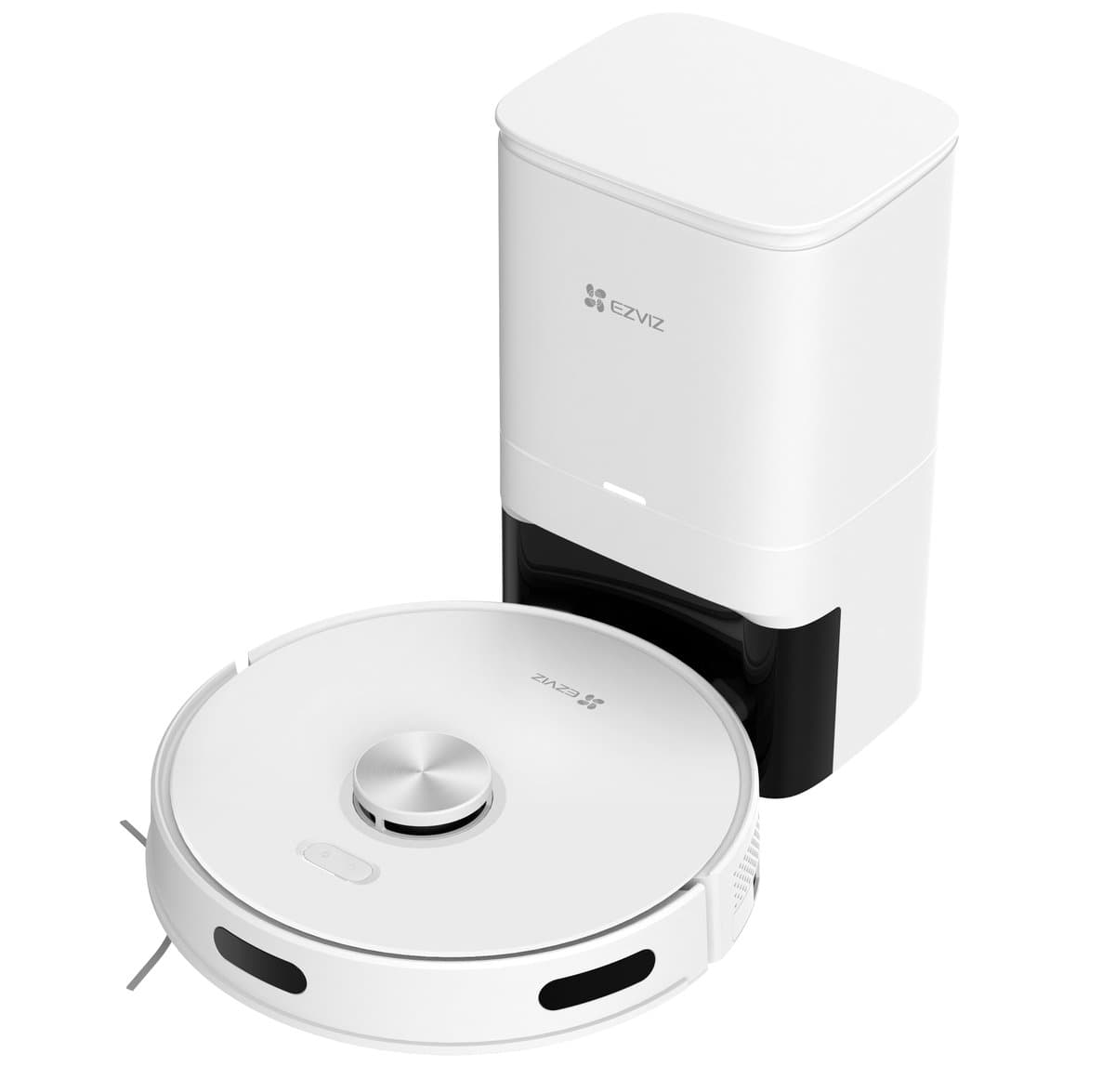 EZVIZ RE5 Plus Robotstofzuiger met Dweilfunctie – Automatisch Leegstation – 4000 Pa – LiDAR, App Bediening & Tapijtdetectie – Wit — afbeelding 1