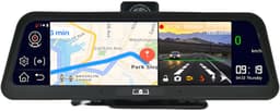 Dashcam voor Auto - 10" 4G Android 8.1 Dashcam - GPS Navigatie, Dual 1080P Camera - ADAS Rijhulp - Parkeermodus - Achteruitrijcamera - WiFi - Bluetooth - G-Sensor - Loop Recording - Zwart — thumbnail 1