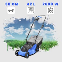 Elektrische grasmaaier 38 cm - 1600 W met 5-traps maaihoogte en 42L opvangmand voor gazons tot 1000 m² — thumbnail 2