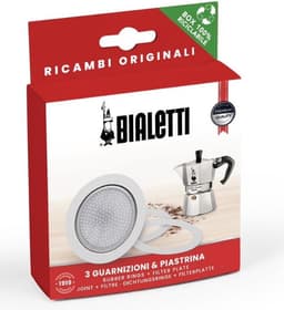 Bialetti Moka filterplaatje + rubber ringen - 2 kops — thumbnail 2