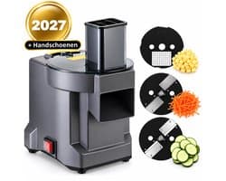 Groentesnijmachine - Elektrische Groentesnijder - multifunctioneel - Groenten snel hakken, snijden, raspen en in blokjes snijden