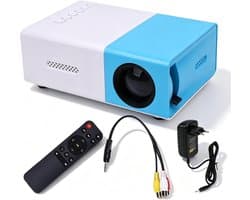 1080p Projector, 200 Lm Helderheid Small Travel Projector, 5V/2A Voeding, voor Thuistertainment, Vergaderingen en Gaming (EU-stekker)