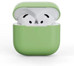 Jumada's Case Geschikt voor AirPods 4 Hoesje Hoes Siliconen met Clip Cover - Groen — thumbnail 1