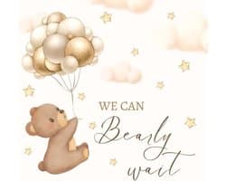 Bearly Wait: Teddy Bear Baby Shower Guest Book Neutral + BONUS Gift Tracker Log and Keepsake Pages | Advice for Parents Sign-In | Table Sign Gift