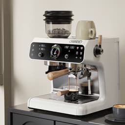 HiBREW H7B espressomachine, dubbel verwarmingssysteem, 58 mm portafilter, ingebouwde molen met 30 maatinstellingen, touchscreen, voor Cafe Hotel Restaurant — thumbnail 5