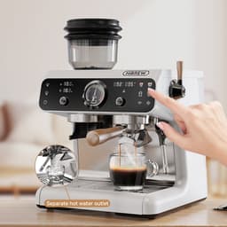 HiBREW H7B espressomachine, dubbel verwarmingssysteem, 58 mm portafilter, ingebouwde molen met 30 maatinstellingen, touchscreen, voor Cafe Hotel Restaurant — thumbnail 2