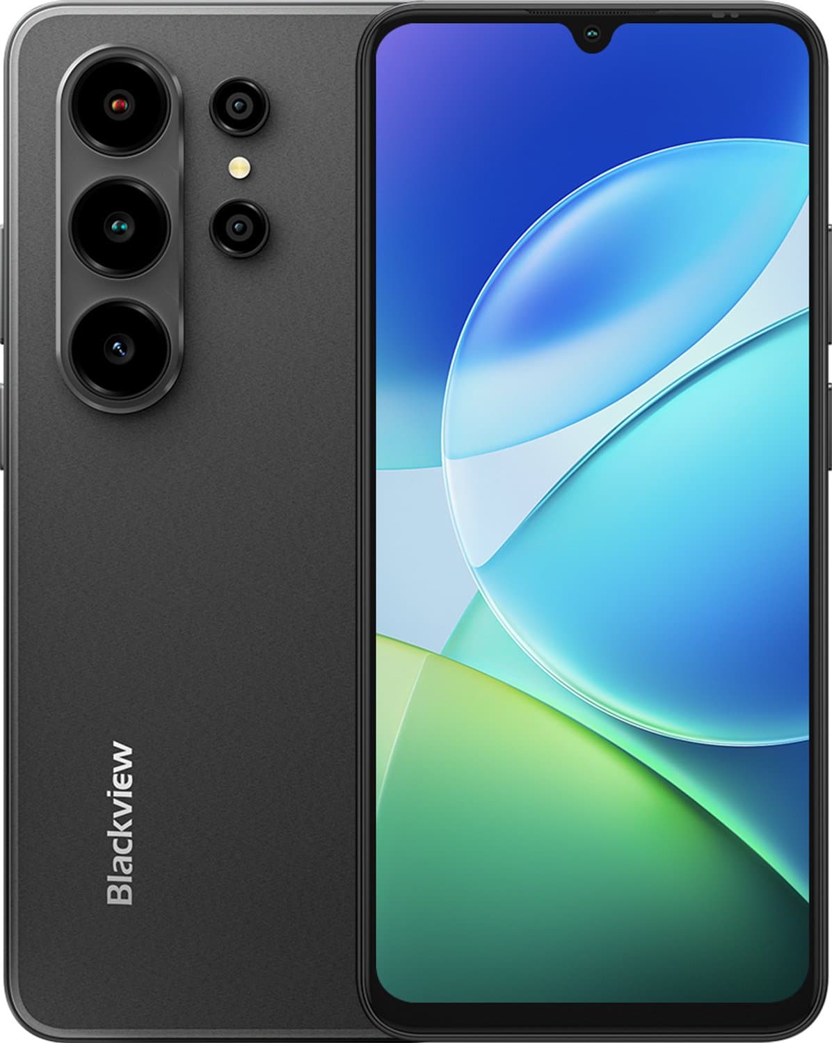 Blackview WAVE 10C Smartphone - 4G AI - DUAL SIM - 16GB RAM - 128GB ROM - Android 16 Telefoon - 6.88 inch - 5000mAh - GPS - Zwart — afbeelding 1