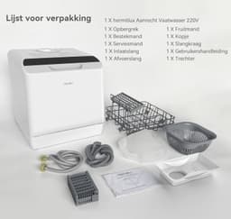 Mini vaatwasser compact 5L aanrechtmodel met touch bediening stil ontwerp voor kleine keukens — thumbnail 4