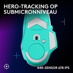 Logitech G502 X PLUS - Draadloze Gaming Muis - HERO 44K - RGB - Mint — thumbnail 2