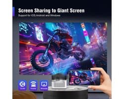 Beamer – Mini Beamer – Projector – Smart Projector – Ultra Short Throw – Native 1080P Full HD – Android 11 Met WiFi 6 & Elektronische Focus