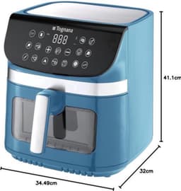Heteluchtfriteuse Dubbele Weerstand - 9 Liter Inhoud - 2200 Watt Vermogen - Kunststof Metaal - Voor Stomen Braden Bakken Drogen — thumbnail 5