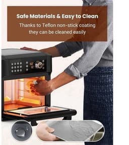 Airfryer oven - Hetelucht Friteuse - Air Fryer - 15L - Grote Inhoud - 12-in-1 - 1700W - App Bediening - 360° Luchtcirculatie - Touch Screen - Turbo Functie — thumbnail 3