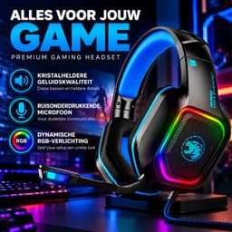 YURDA Gaming Headset met Microfoon - 7.1 Surround - RGB - PS4, PS5, Xbox, PC & Switch — thumbnail 5